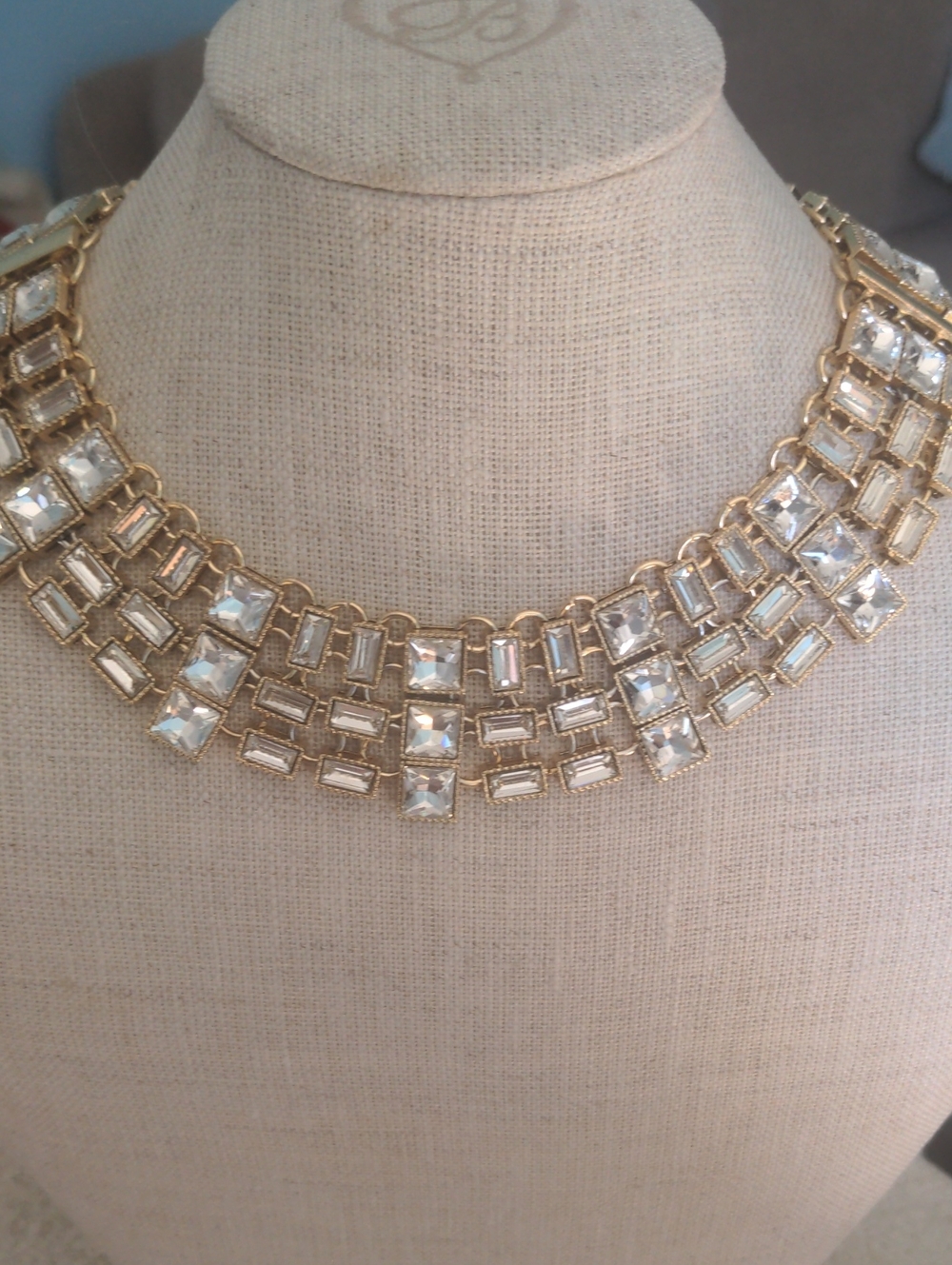 New Natasha Gold-Tone Crystal Statement Necklace - Cleopatra
